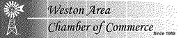 WESTON AREA CHAMBER OF COMMERCE SINCE 1989 trademark