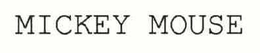 MICKEY MOUSE trademark