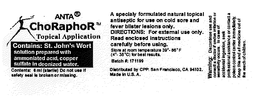 ANTA CHORAPHOR TOPICAL APPLICATION trademark