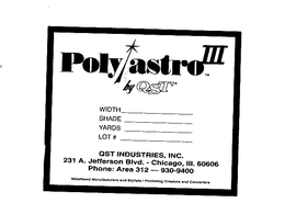 POLY ASTRO trademark