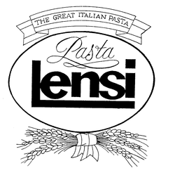 PASTA LENSI THE GREAT ITALIAN PASTA trademark