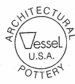 ARCHITECTURAL POTTERY, VESSEL U.S.A. trademark