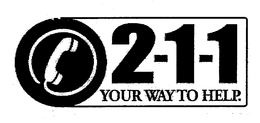 2-1-1 YOUR WAY TO HELP trademark