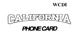 WCDI CALIFORNIA PHONE CARD trademark