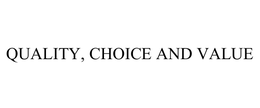 QUALITY, CHOICE AND VALUE trademark
