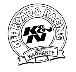K&N OFF ROAD & RACING LIMITED WARRANTY trademark