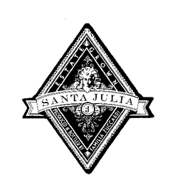 SANTA JULIA ESTATE CROWN PRODUCED & BOTTLED BY FAMILIA ZUCCARDI trademark