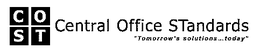 COST CENTRAL OFFICE STANDARDS "TOMORROW'S SOLUTIONS...TODAY" trademark