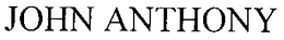 JOHN ANTHONY trademark