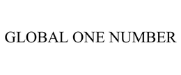 GLOBAL ONE NUMBER trademark