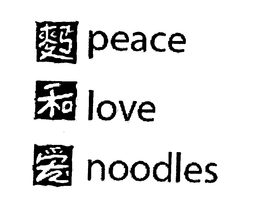 PEACE LOVE NOODLES trademark
