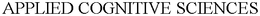 APPLIED COGNITIVE SCIENCES trademark