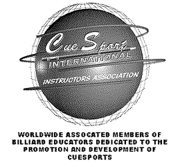 CUESPORT INTERNATIONAL INSTRUCTORS ASSOCATION WORLDWIDE ASSOCATED MEMBERS OF BILLIARD EDUCATORS DEDICATED TO THE PROMOTION AND DEVELOPMENT OF CUESPORTS trademark