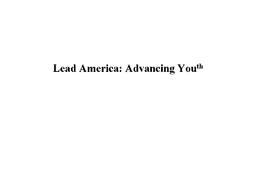 LEAD AMERICA: ADVANCING YOUTH trademark