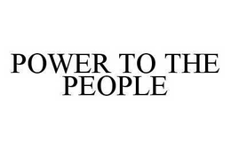 POWER TO THE PEOPLE trademark