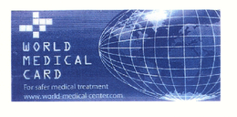 WORLD MEDICAL CARD FOR SAFER MEDICAL TREATMENT WWW.WORLD-MEDICAL CENTER.COM trademark