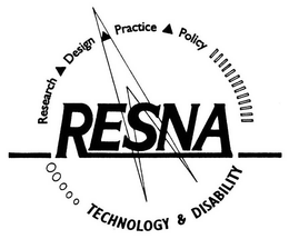 RESNA RESEARCH DESIGN PRACTICE POLICY TECHNOLOGY & DISABILITY trademark