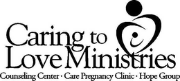 CARING TO LOVE MINISTRIES COUNSELING CENTER CARE PREGNANCY CLINIC HOPE GROUP trademark