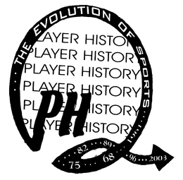 PH PLAYER HISTORY THE EVOLUTION OF SPORTS 1961...68...75.....82...89..96...2003 trademark