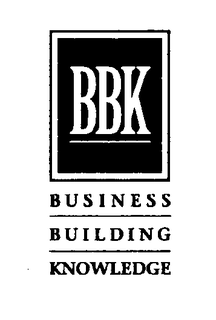 BBK BUILDING BUSINESS KNOWLEDGE trademark