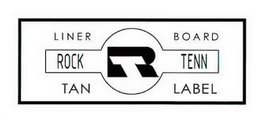 R ROCK TENN LINER BOARD TAN LABEL trademark