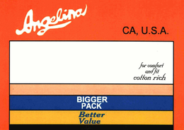 ANGELINA CA, U.S.A. FOR COMFORT AND FIT COTTON RICH BIGGER PACK BETTER VALUE trademark