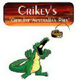 CRIKEY'S "GENUINE AUSTRALIAN PIES" trademark