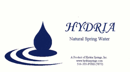 HYDRIA, NATURAL SPRING WATER trademark