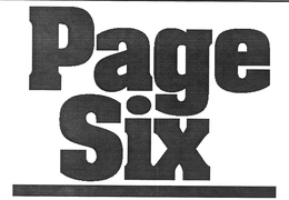 PAGE SIX trademark