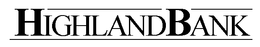 HIGHLAND BANK trademark