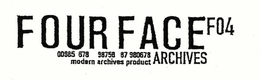 FOUR FACE F04 ARCHIVES 00985 678 98758 87 980678 MODERN ARCHIVES PRODUCT trademark