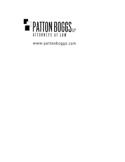 PATTON BOGGS LLP ATTORNEYS AT LAW WWW.PATTONBOGGS.COM trademark