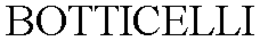 BOTTICELLI trademark