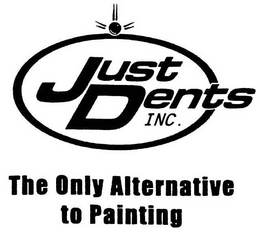 JUST DENTS INC. THE ONLY ALTERNATIVE TO PAINTING trademark