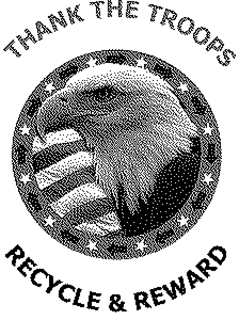 THANK THE TROOPS RECYCLE & REWARD trademark