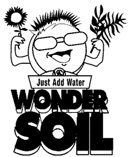 JUST ADD WATER WONDER SOIL trademark