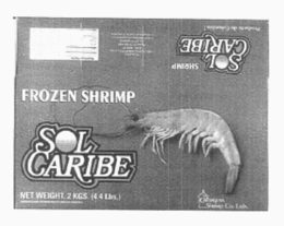 FROZEN SHRIMP SOL CARIBE trademark