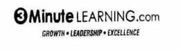 3 MINUTE LEARNING.COM GROWTH.LEADERSHIP.EXCELLENCE. trademark