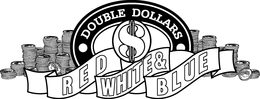 DOUBLE DOLLARS RED WHITE & BLUE trademark