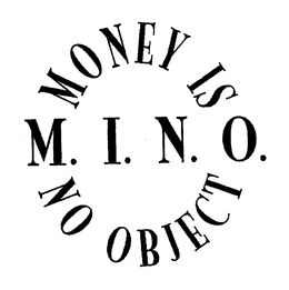 MINO MONEY IS NO OBJECT trademark