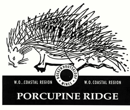 PORCUPINE RIDGE BOEKENHOUTSKLOOF WINES W.O..COASTAL REGION W.O. COASTAL REGION trademark