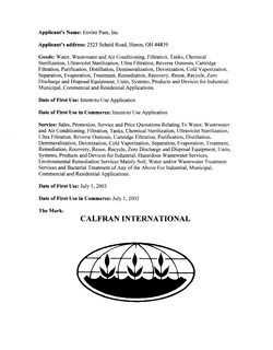 CALFRAN INTERNATIONAL trademark