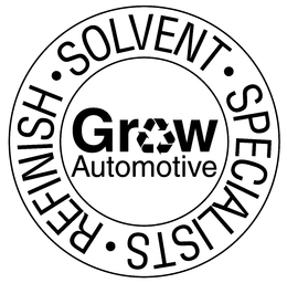 GROW AUTOMOTIVE REFINISH SOLVENT SPECIALISTS trademark