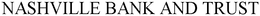 NASHVILLE BANK AND TRUST trademark