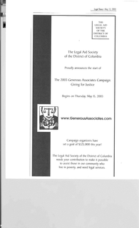 THE LEGAL AID SOCIETY OF THE DISTRICT OF COLUMBIA trademark