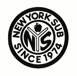 NEW YORK SUB SINCE 1974 trademark