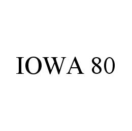 IOWA 80 trademark