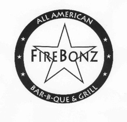 FIRE BONZ ALL AMERICAN BAR-B-QUE & GRILL trademark