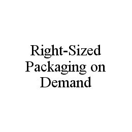 RIGHT-SIZED PACKAGING ON DEMAND trademark
