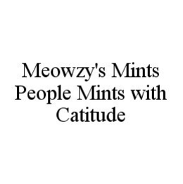 MEOWZY'S MINTS PEOPLE MINTS WITH CATITUDE trademark